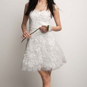 david's bridal white cocktail dress